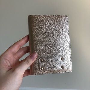 Gold Kate Spade passport holder
